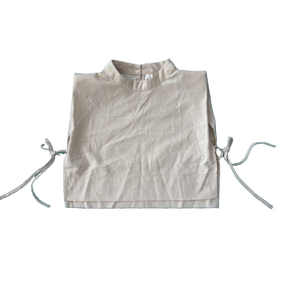 Commence Size Medium Cotton Cream Classic Crop Top Tank